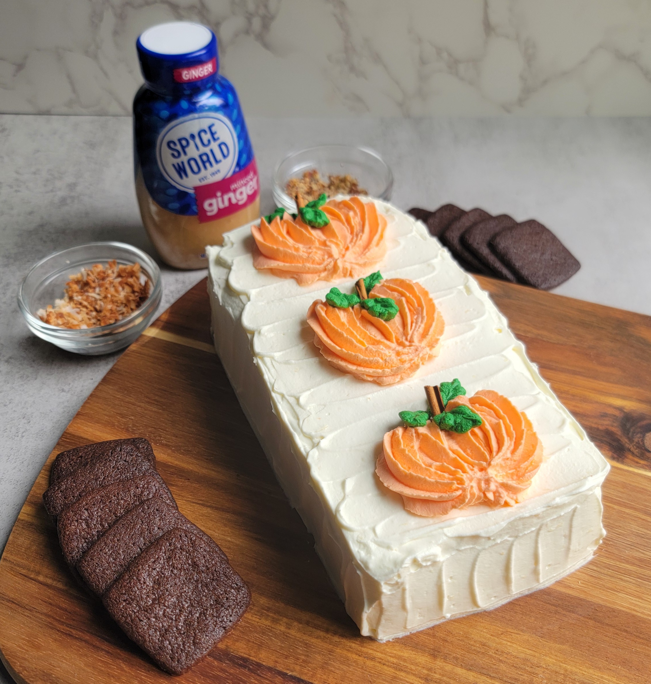 Ginger Pumpkin Icebox Cake - Tina Zaccardi Bakes