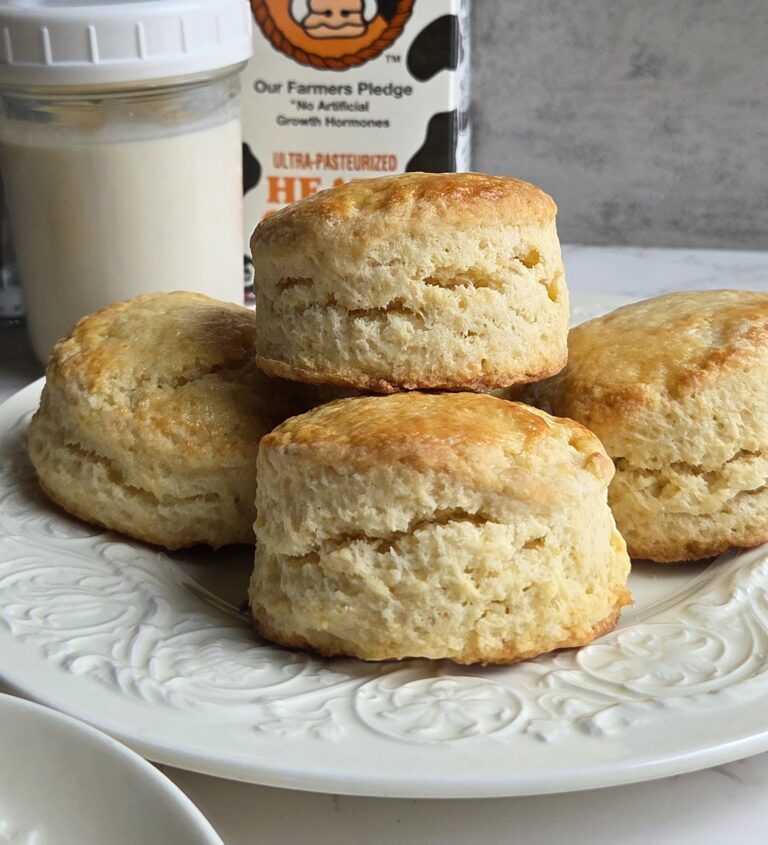 English-ish Scones with Clotted Cream Discard
