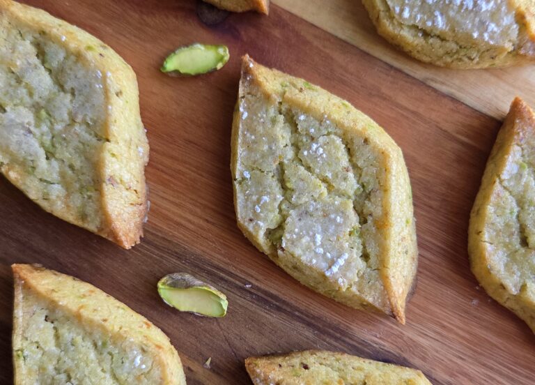 Sicilian Inspired Pistachio Orange Cookies