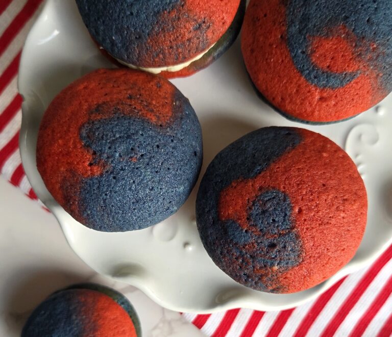 My Red White and Blue Velvet Whoopie Pies are a festive way to celebrate the 4th of July
